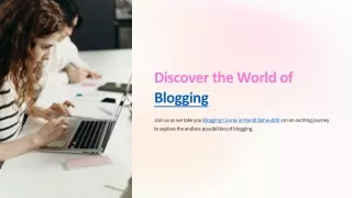 blogging course mandi bahauddin