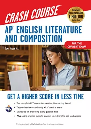 [PDF READ ONLINE] AP® English Literature & Composition Crash Course, Book   Online : Get a