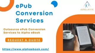 Outsource ePub Conversion Services to Alpha eBook