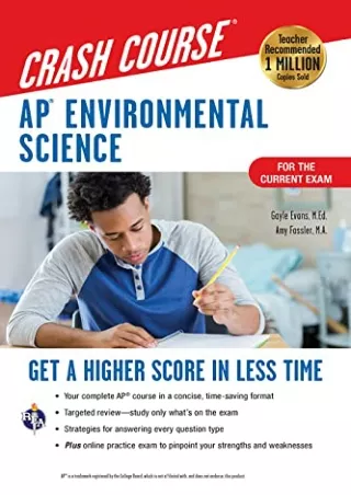 [PDF] DOWNLOAD AP® Environmental Science Crash Course, Book   Online: Get a Higher Score in