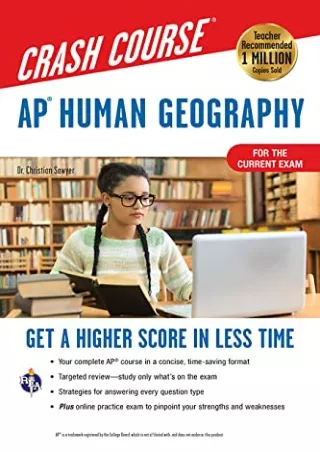 [READ DOWNLOAD] AP® Human Geography Crash Course, Book   Online: Get a Higher Score in Less