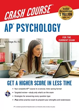 DOWNLOAD/PDF AP® Psychology Crash Course, Book   Online: Get a Higher Score in Less Time