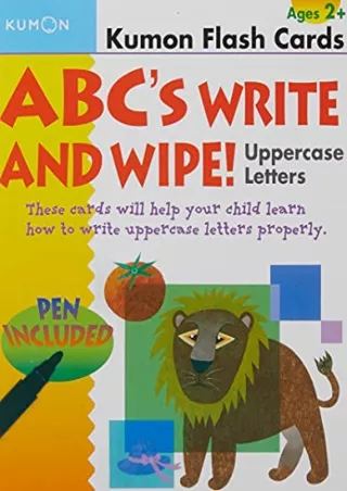 DOWNLOAD/PDF ABCs Write & Wipe! Uppercase Letters (Kumon Flash Cards) Ages 5-6, kindergarten