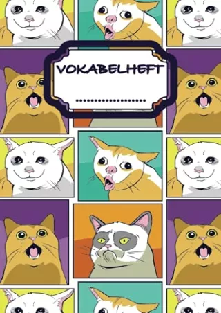 [PDF READ ONLINE] Vokabelheft A5 Katze Memes | Vokabeln einfach lernen für Fremdsprachen
