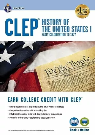 [READ DOWNLOAD] CLEP® History of the U.S. I Book   Online (CLEP Test Preparation)