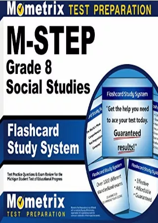 Download Book [PDF] M-STEP Grade 8 Social Studies Flashcard Study System: M-STEP Test Practice