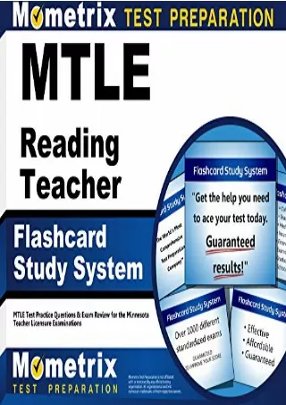 Read ebook [PDF] MTLE Reading Teacher Flashcard Study System: MTLE Test Practice Questions &