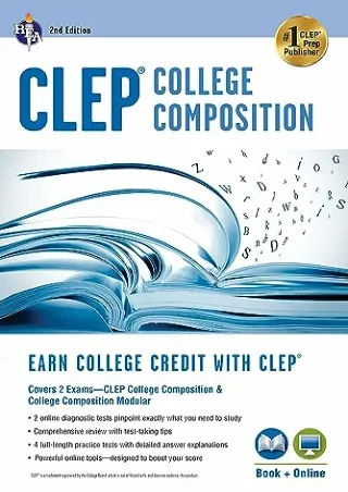Download Book [PDF] CLEP® College Composition 2nd Ed., Book   Online (CLEP Test Preparation)