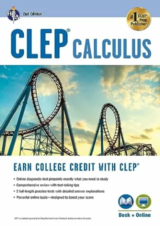 [PDF] DOWNLOAD CLEP® Calculus Book   Online (CLEP Test Preparation)
