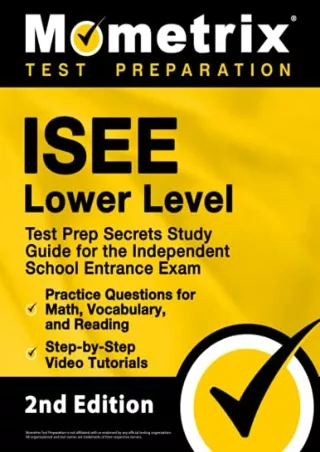 Download Book [PDF] ISEE Lower Level Test Prep Secrets Study Guide for the Independent School