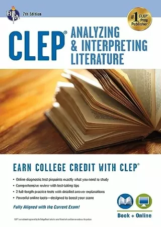Download Book [PDF] CLEP® Analyzing & Interpreting Literature Book   Online (CLEP Test Preparation)