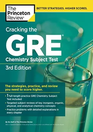 PDF/READ Cracking the GRE Chemistry Subject Test, 3rd Edition (Graduate School Test