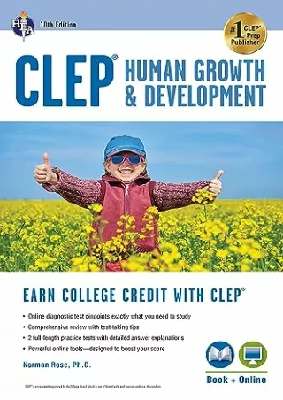 Read ebook [PDF] CLEP® Human Growth & Development, 10th Ed., Book   Online (CLEP Test