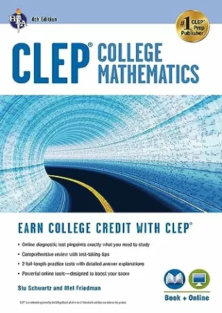 $PDF$/READ/DOWNLOAD CLEP® College Mathematics, 4th Ed., Book   Online (CLEP Test Preparation)