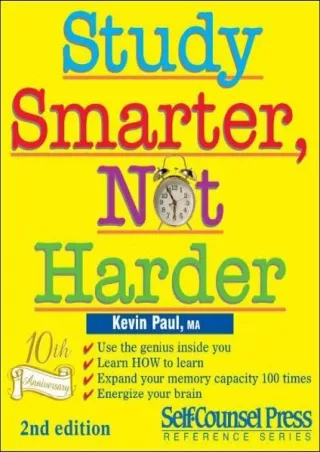 DOWNLOAD/PDF Study Smarter, Not Harder (Self-Counsel Business Series)