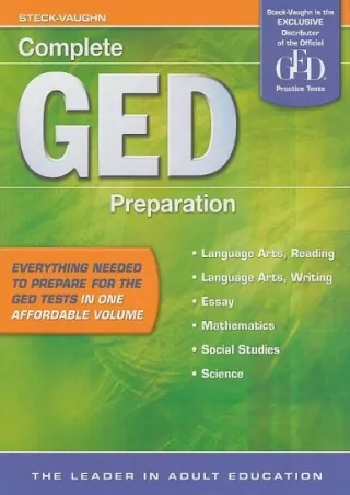 Download Book [PDF] Complete GED Preparation