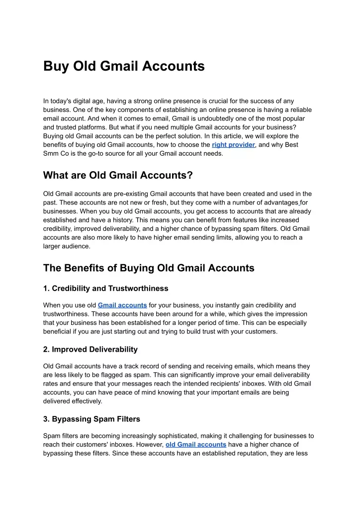 buy old gmail accounts