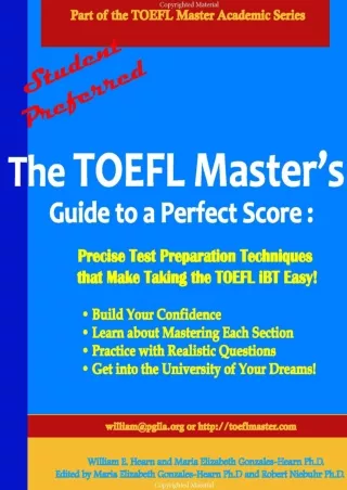 get [PDF] Download The TOEFL Master's Guide to a Perfect Score: Precise Test Preparation