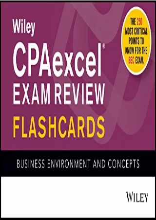 Read ebook [PDF] Wiley CPAexcel Exam Review Flashcards: Business Environment and Concepts