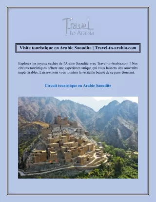 Visite touristique en Arabie Saoudite  Travel-to-arabia.com