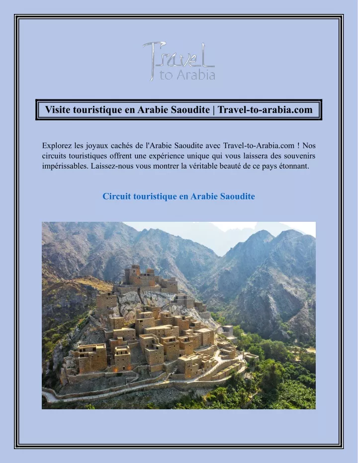 visite touristique en arabie saoudite travel