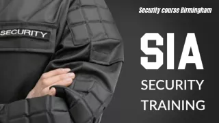 Security course Birmingham
