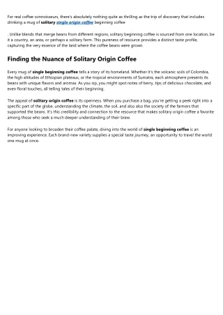 single origin coffee Secrets