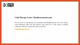 Cold Therapy Laser  Healthcaremarts.com