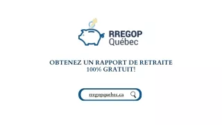 Obtenez un rapport de retraite 100% gratuit!