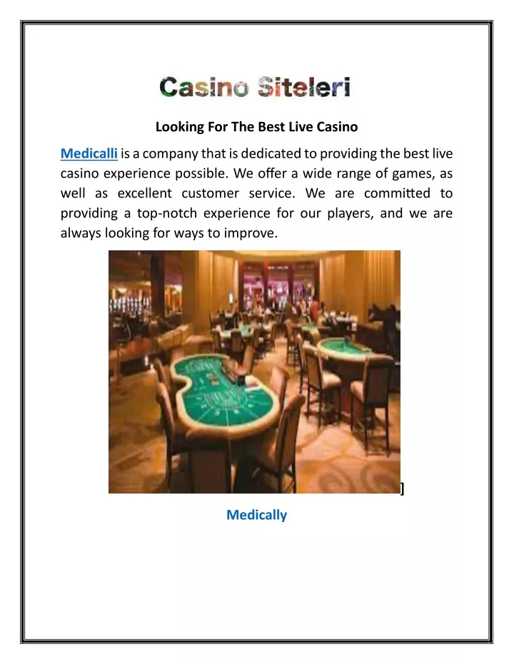 looking for the best live casino