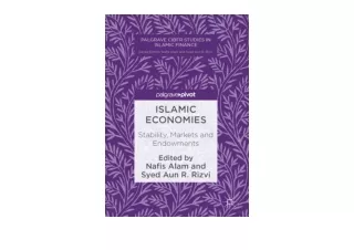 PDF read online Islamic Economies Stability Markets and Endowments Palgrave CIBF