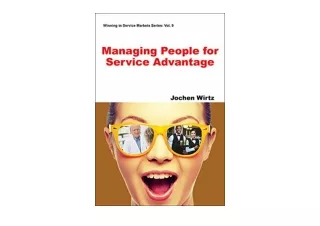 Ebook download Managing People for Service Advantage Winning in Service Markets