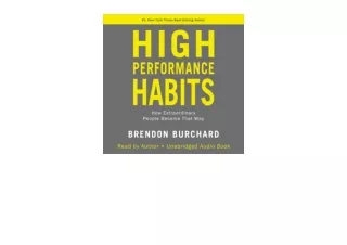 Download High Performance Habits How Extraordinary People Become That Way free a