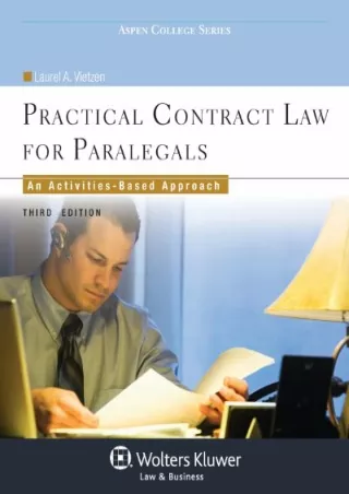 PDF Read Online Practical Contract Law for Paralegals: An Activities-Based