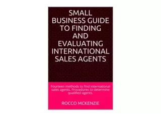 Download PDF Small Business Guide to Finding and Evaluating International Sales