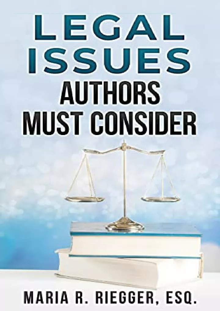 legal issues authors must consider download