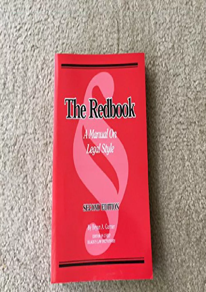 the redbook a manual on legal style