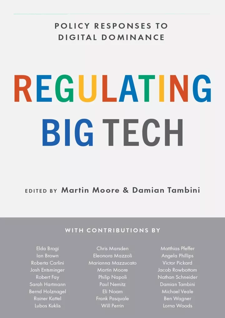 regulating big tech policy responses to digital