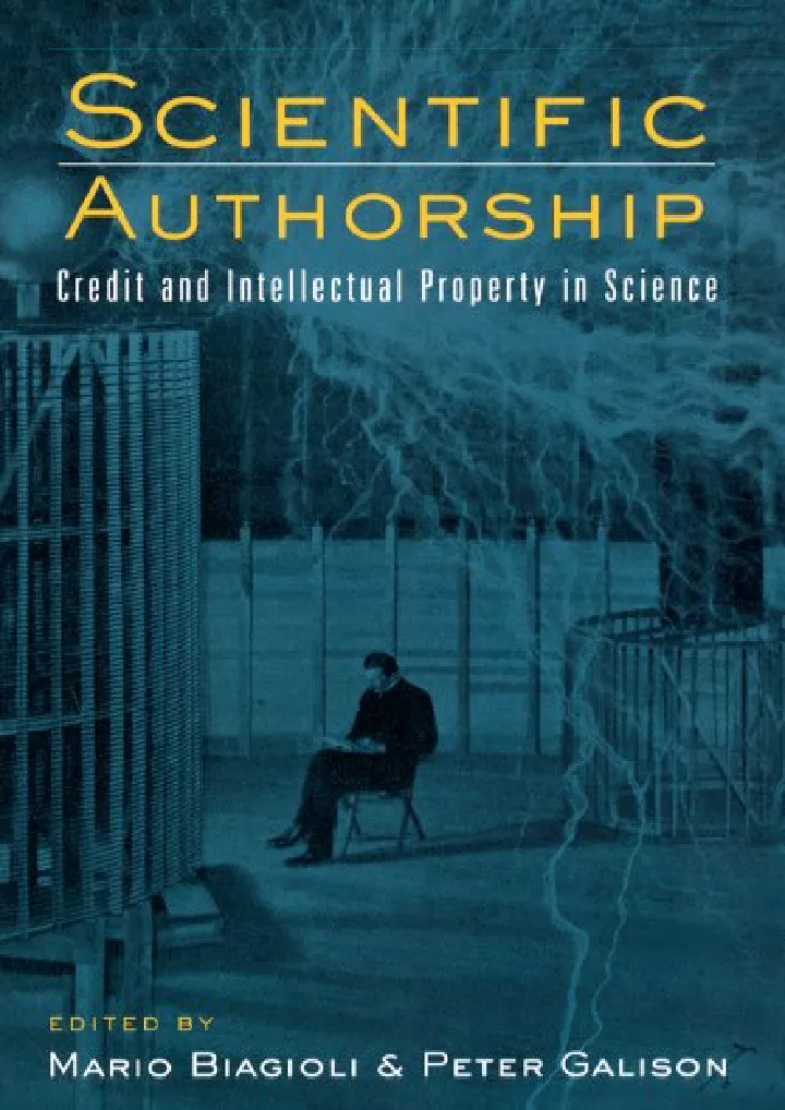 scientific authorship credit and intellectual