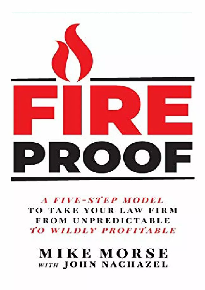 fireproof a five step model to take your law firm