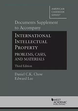 PDF Download Documents Supplement to International Intellectual Property, P