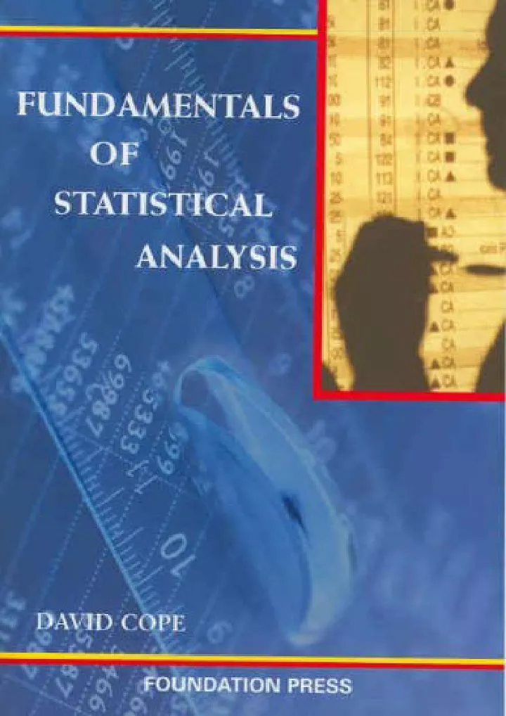 fundamentals of statistical analysis coursebook