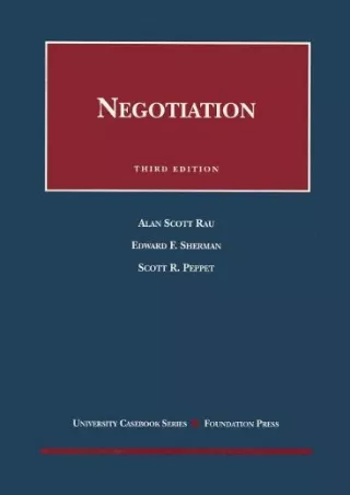 [PDF] DOWNLOAD EBOOK Negotiation, 3d (Coursebook) read