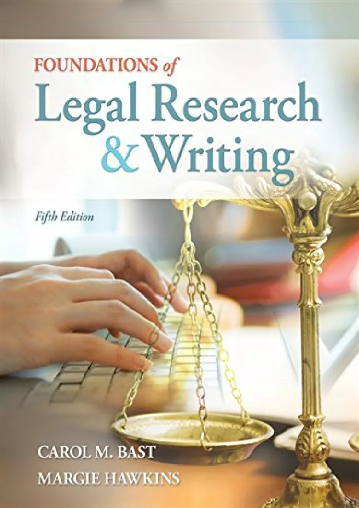 foundations of legal research and writing