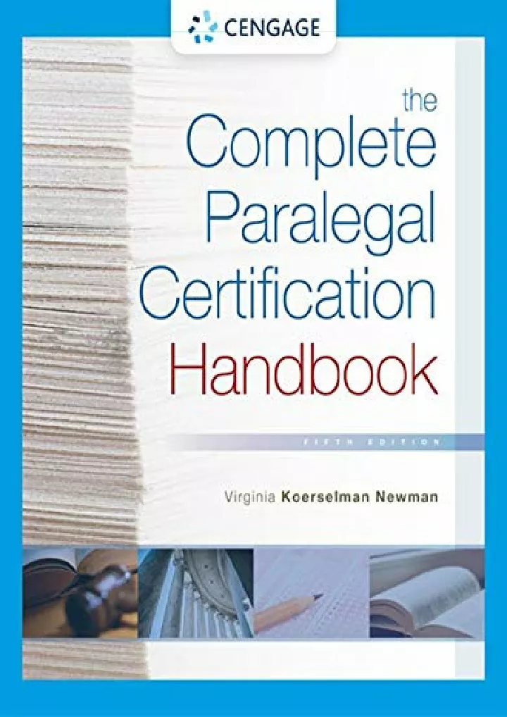 the complete paralegal certification handbook