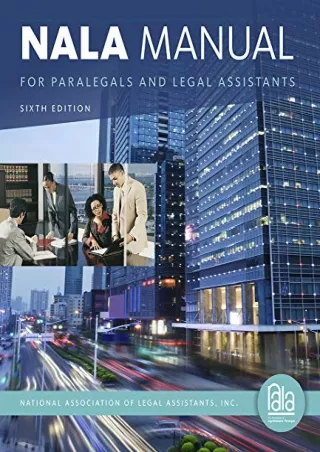 EPUB DOWNLOAD NALA Manual for Paralegals and Legal Assistants: A General Sk