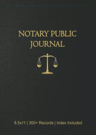 [PDF] DOWNLOAD EBOOK Notary Public Journal: Notary Public Record Book with