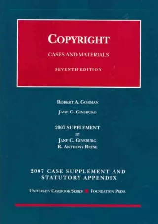 [PDF] DOWNLOAD EBOOK 2007 Supplement and Statutory Appendix to Gorman & Gin