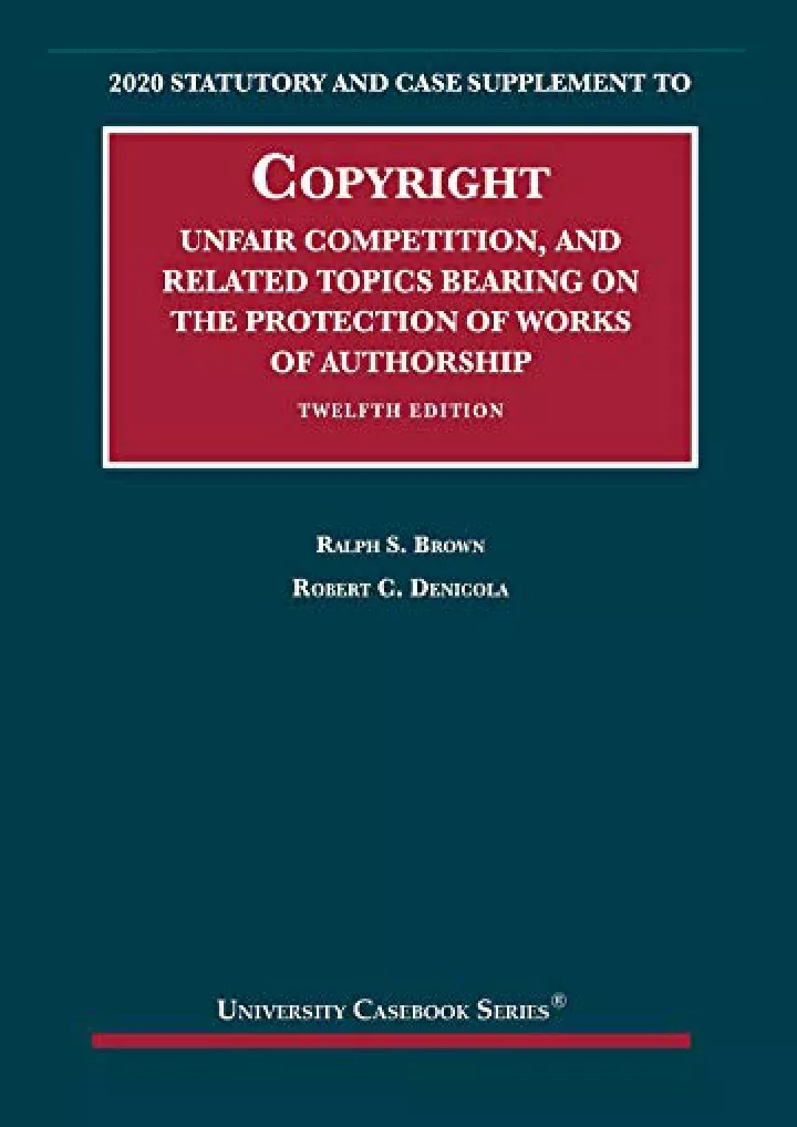 copyright unfair competition and related topics