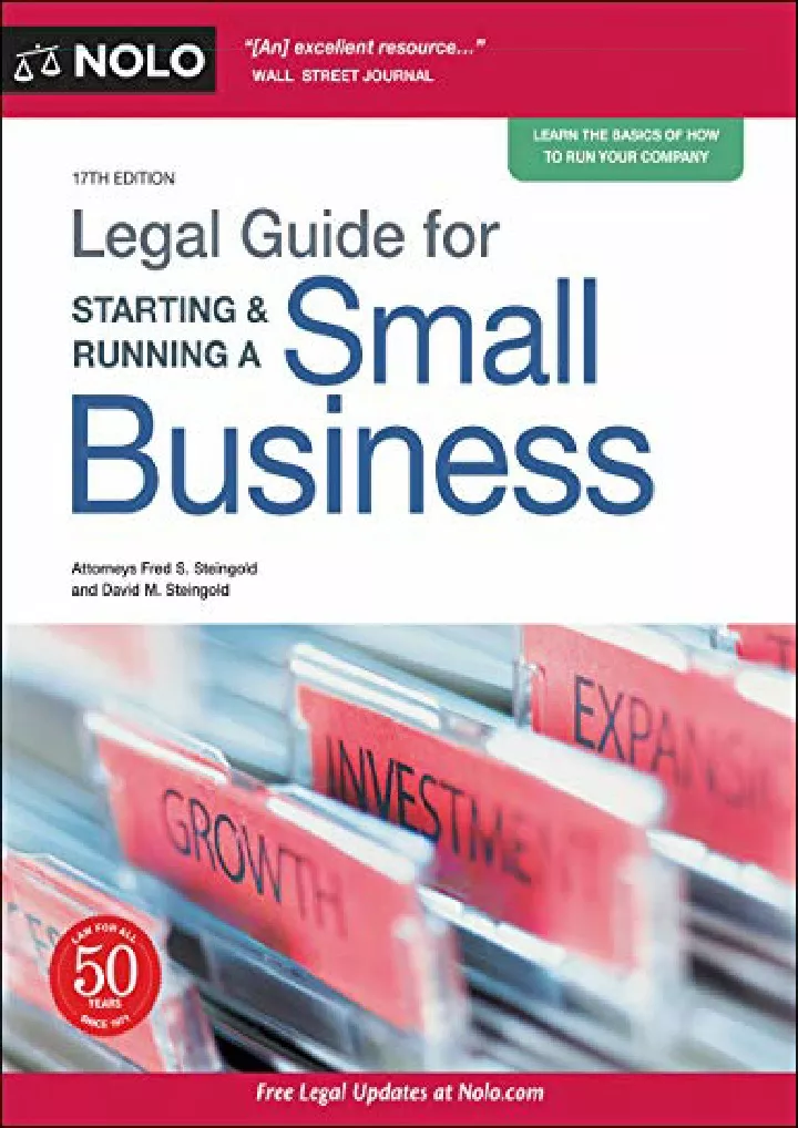 legal guide for starting running a small business